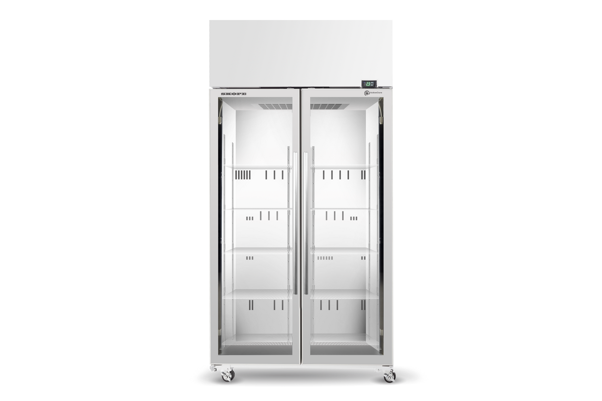 SKOPE ActiveCore TME1000N-A - Upright 2 Glass Door Display Fridge