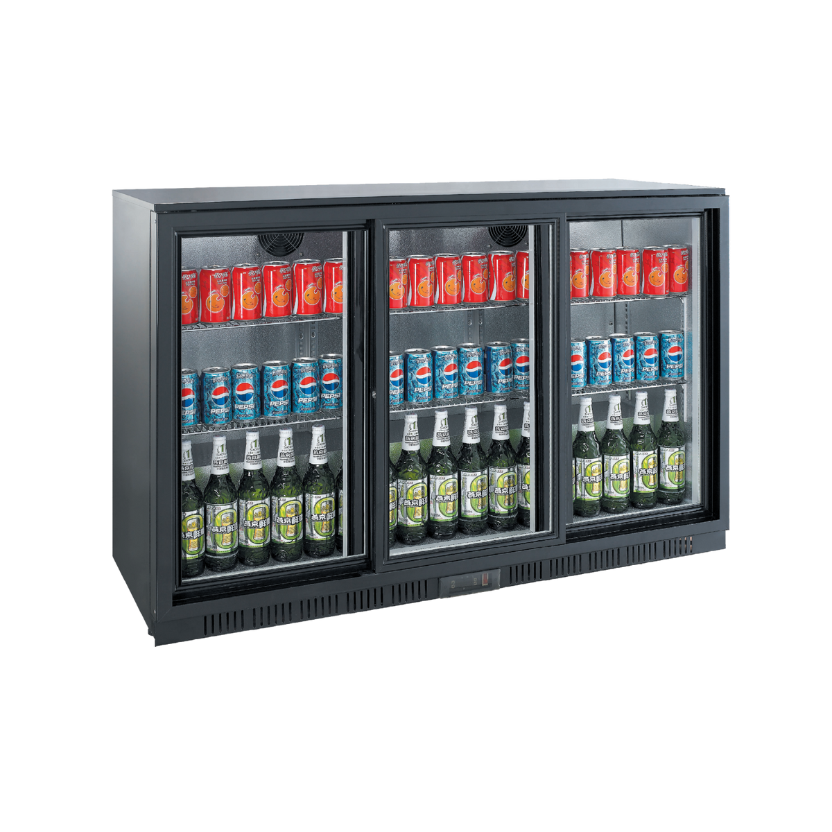 Exquisite Three Sliding Doors Backbar Display Fridge - UBC330S - Whisk Hospitality - UBC330S