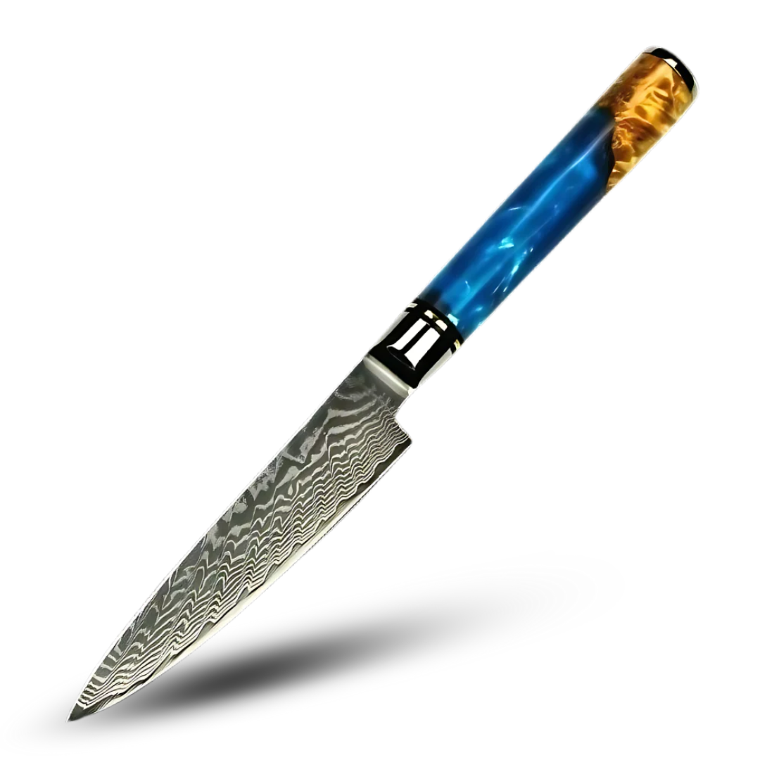 4.5in Utility Knife with Blue Wave Resin Handle - Whisk Hospitality - BT-DK013-4.5U