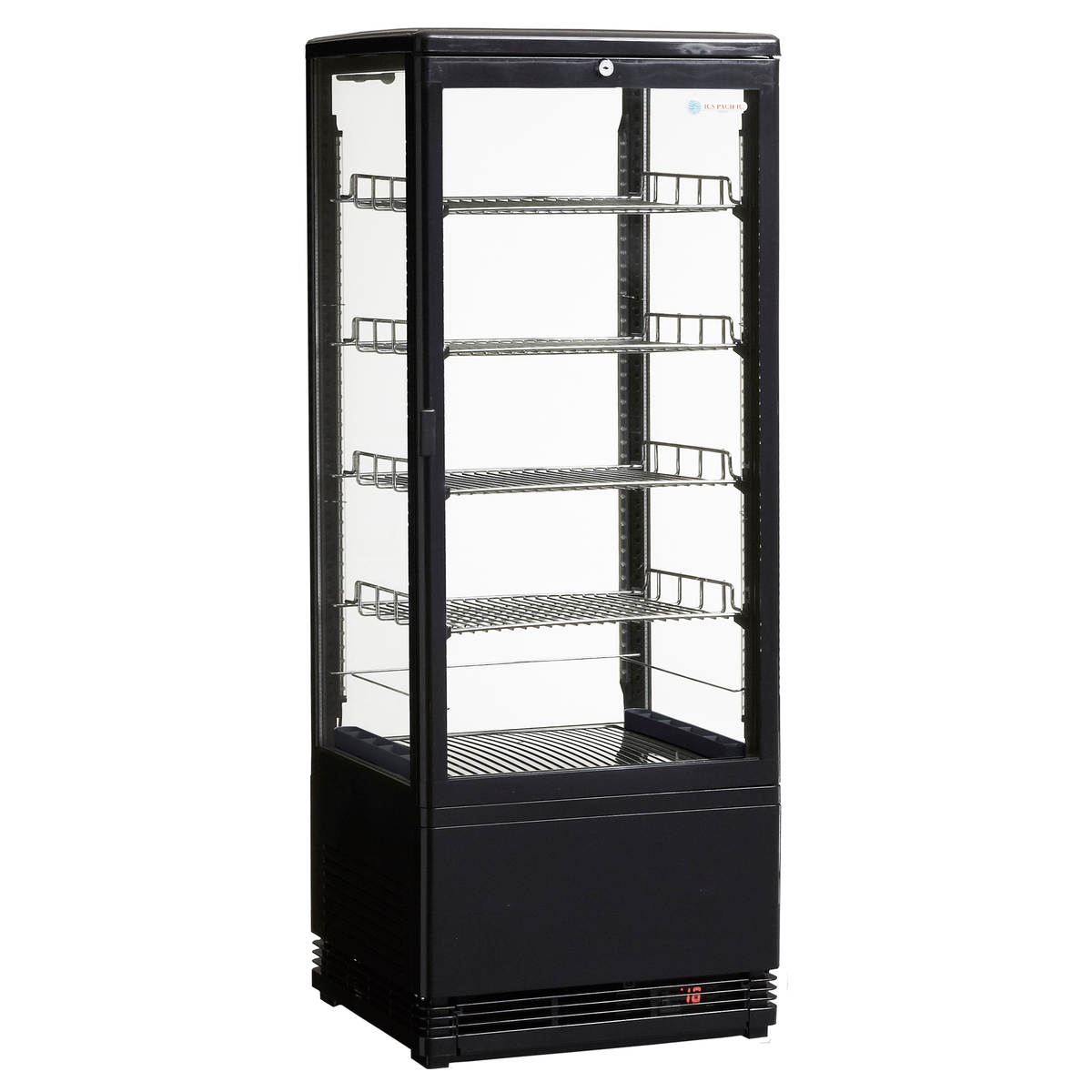 Venice Tower 98L Counter Top Refrigerated Display - Black - Whisk Hospitality