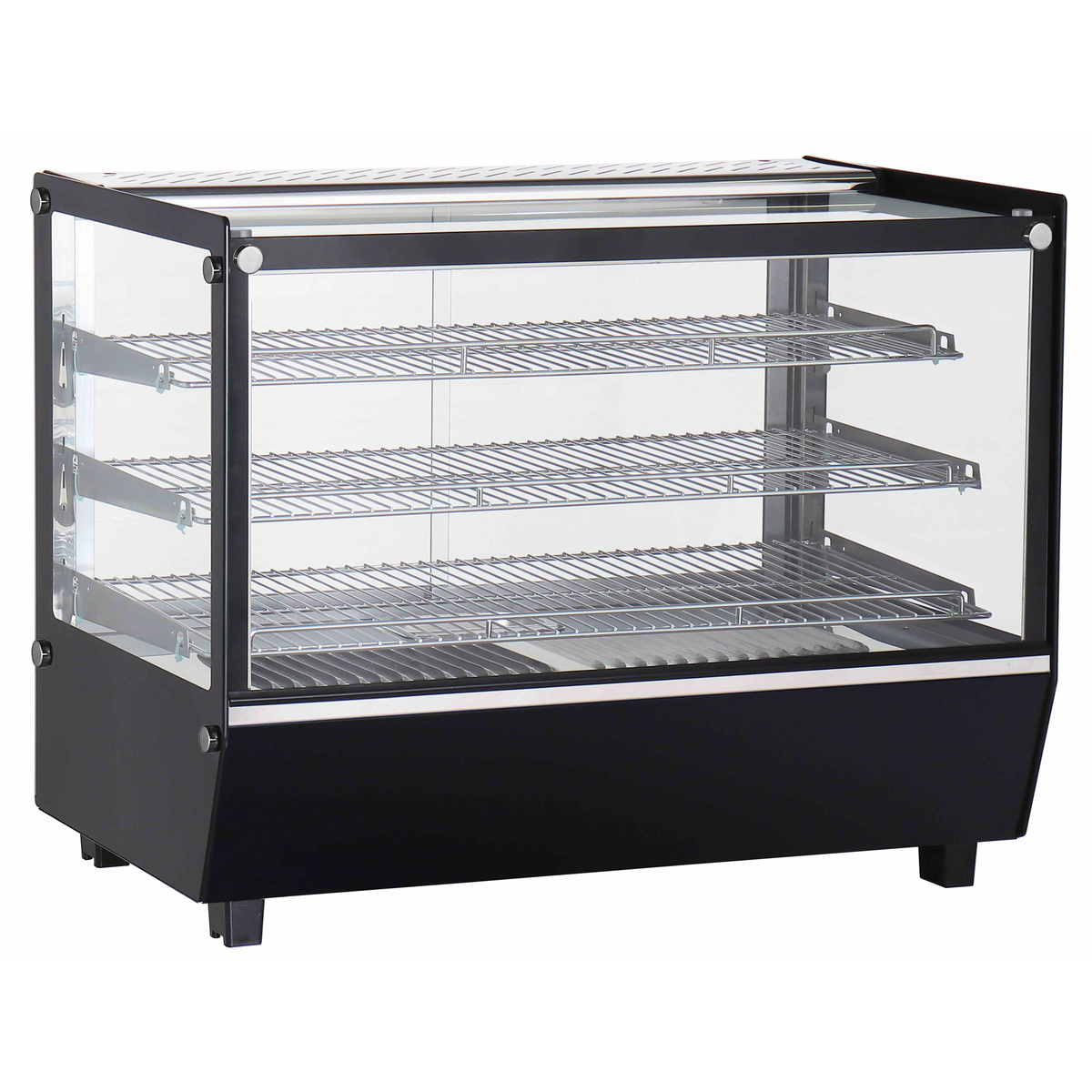 Verona 90H 160L Counter Top Heated Display - Black - Whisk Hospitality