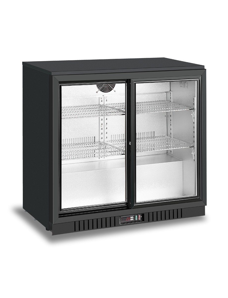 Atosa 2 sliding doors back bar cooler