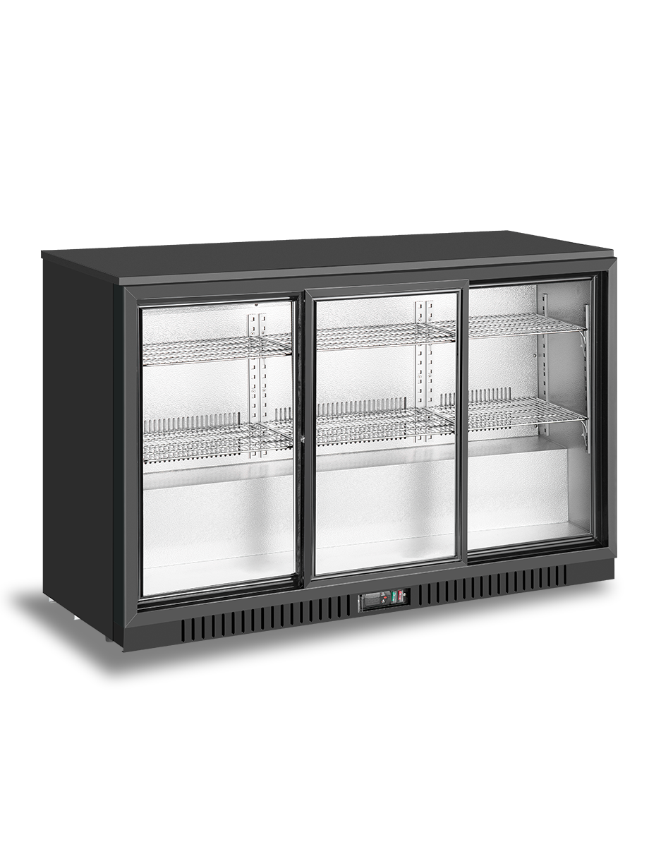Atosa 3 sliding doors back bar cooler