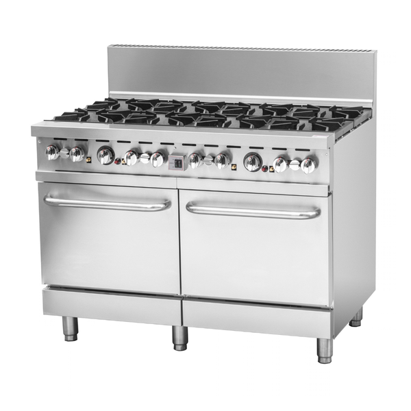 Brenner Forge 800 Series 8 Burners Gas Range with Double Fan Forced Oven LPG BREG8RO-1200L - Whisk Hospitality - BREG8RO-1200L