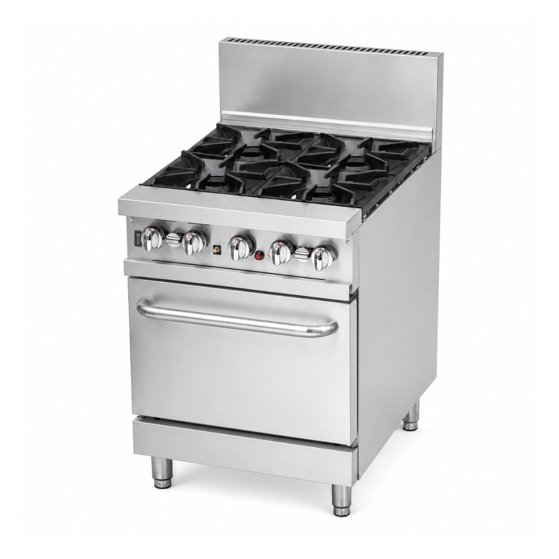 Brenner Forge 800 Series 4 Burners Gas Range with One Fan Forced Oven LPG BREG8RO-600L - Whisk Hospitality - BREG8RO-600L