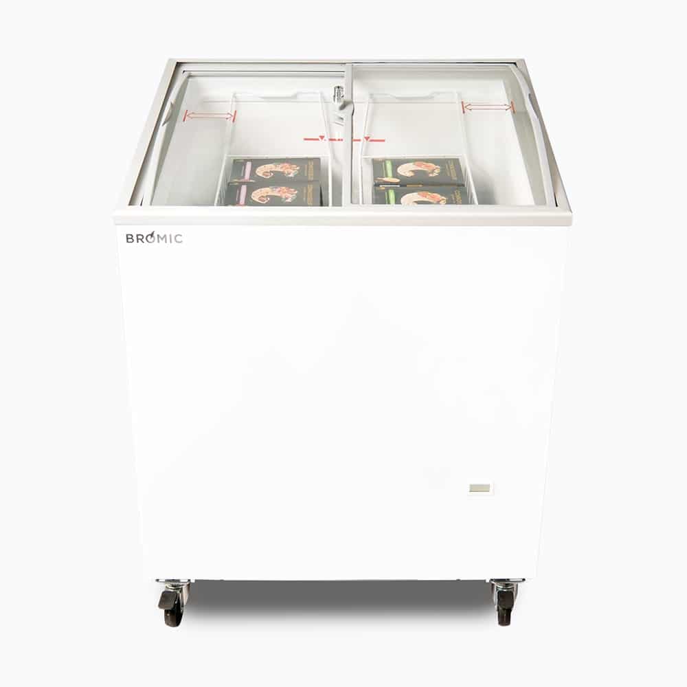 Bromic Display Chest Freezer - 176L - Curved Glass Top