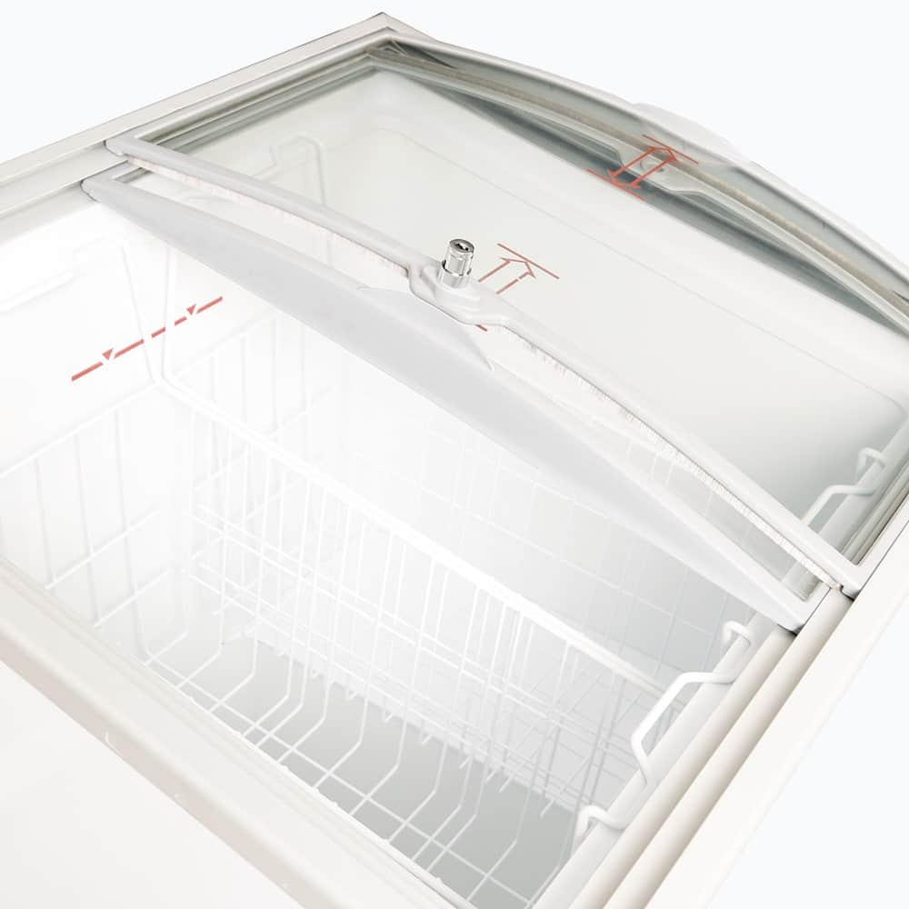 Bromic Display Chest Freezer - 176L - Curved Glass Top
