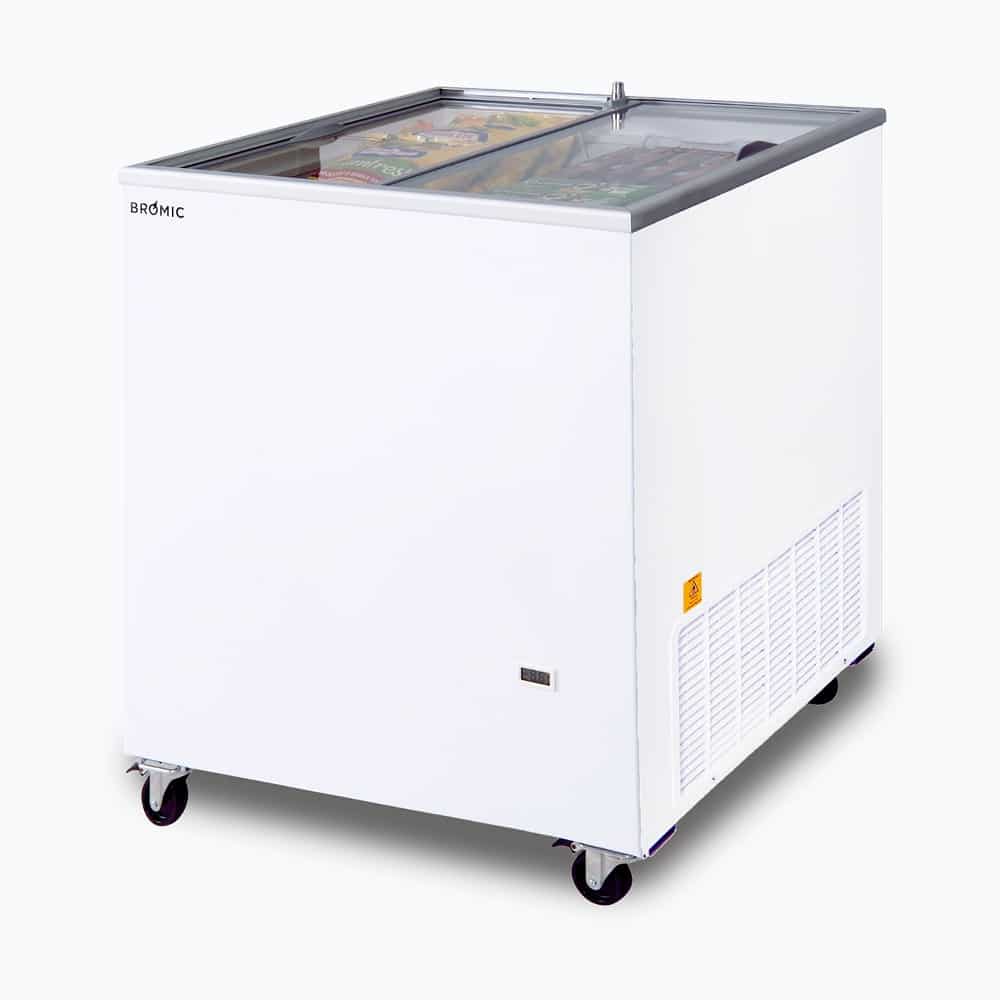 Bromic Display Chest Freezer - 191L - Flat Glass Top