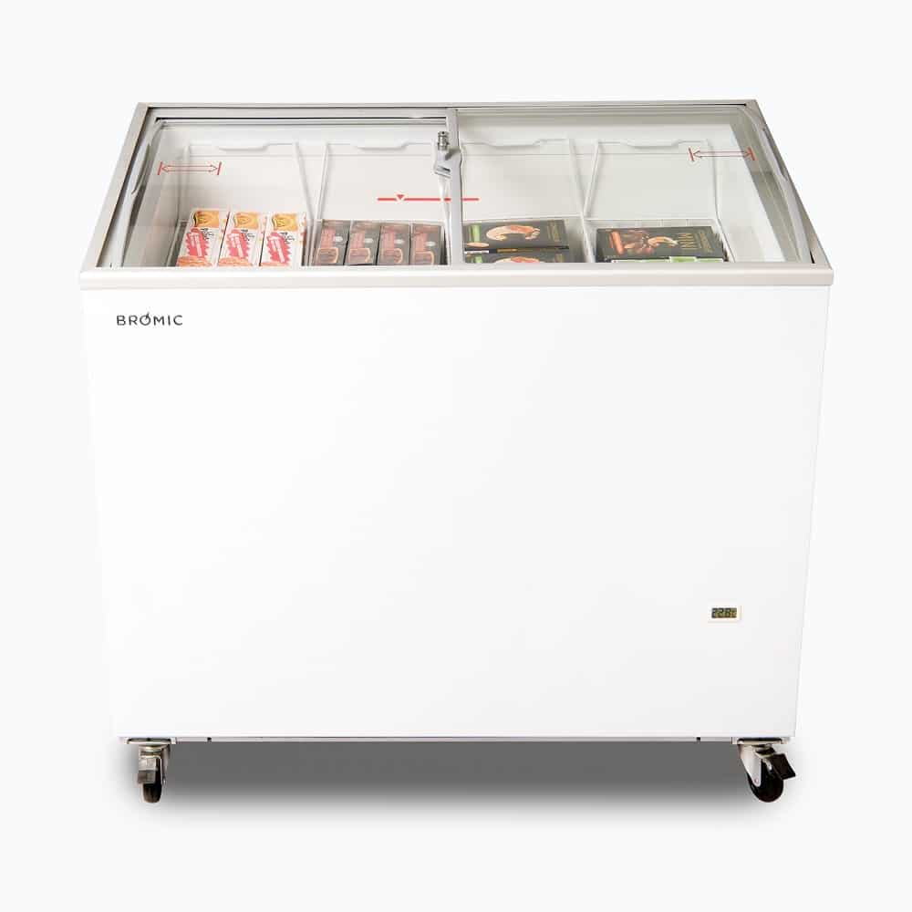 Bromic Display Chest Freezer - 264L - Curved Glass Top