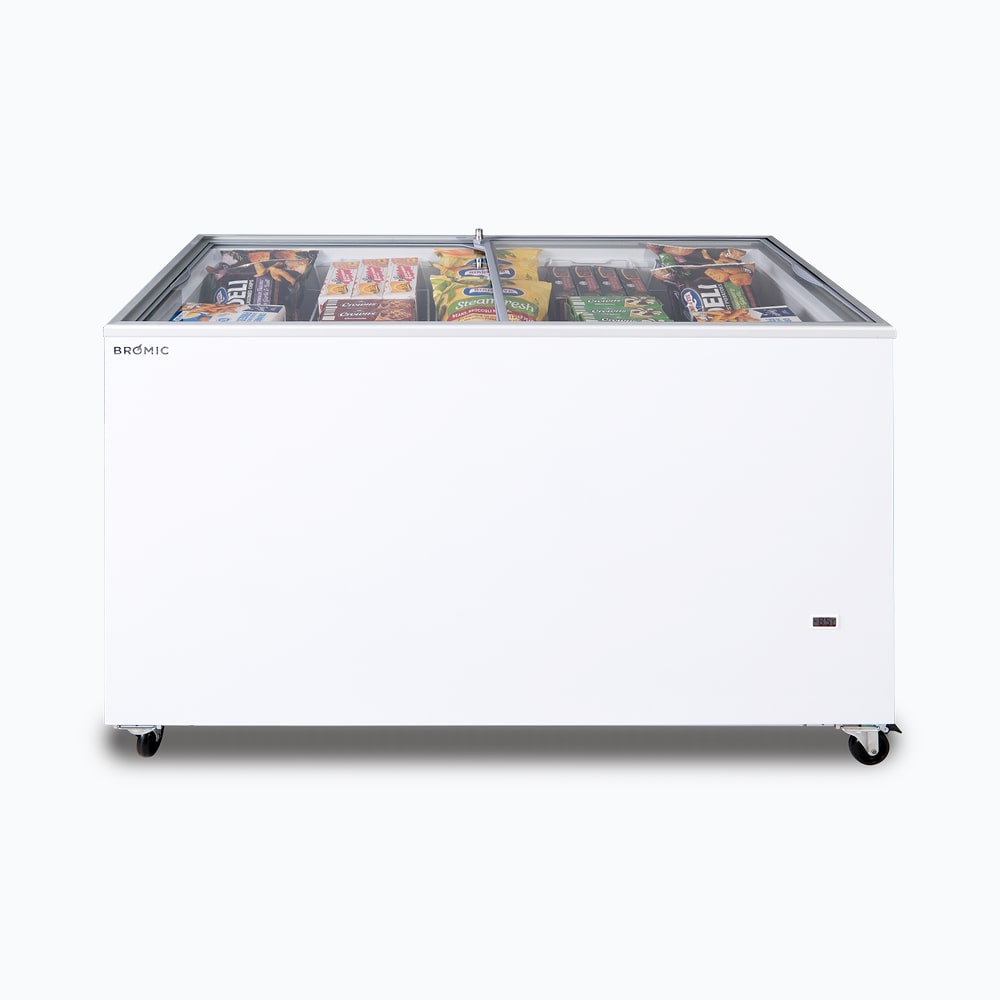 Bromic Display Chest Freezer - 401L - Flat Glass Top