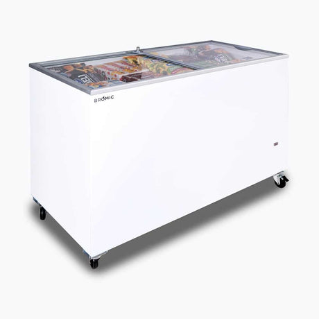 Bromic Display Chest Freezer - 401L - Flat Glass Top