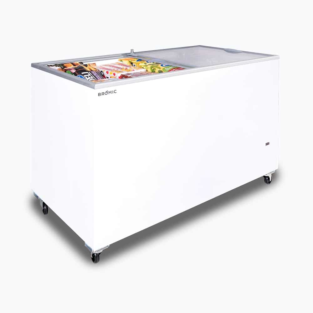 Bromic Display Chest Freezer - 401L - Flat Glass Top