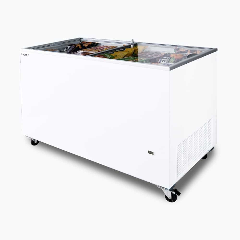 Bromic Display Chest Freezer - 401L - Flat Glass Top