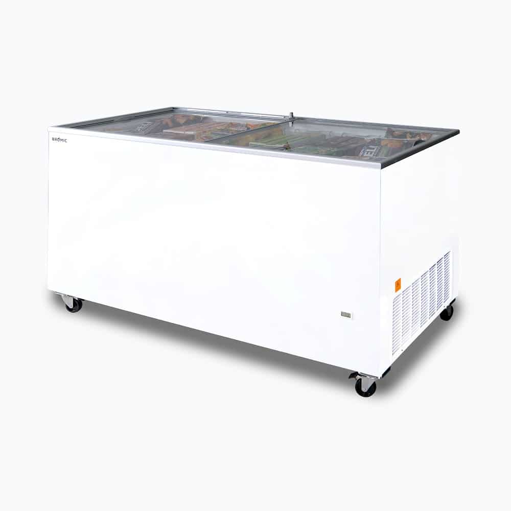 Bromic Display Chest Freezer - 491L - Flat Glass Top