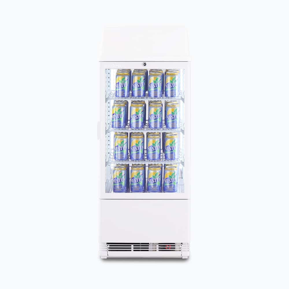 Bromic Countertop Fridge - 78L - 1 Door - Flat Glass - White