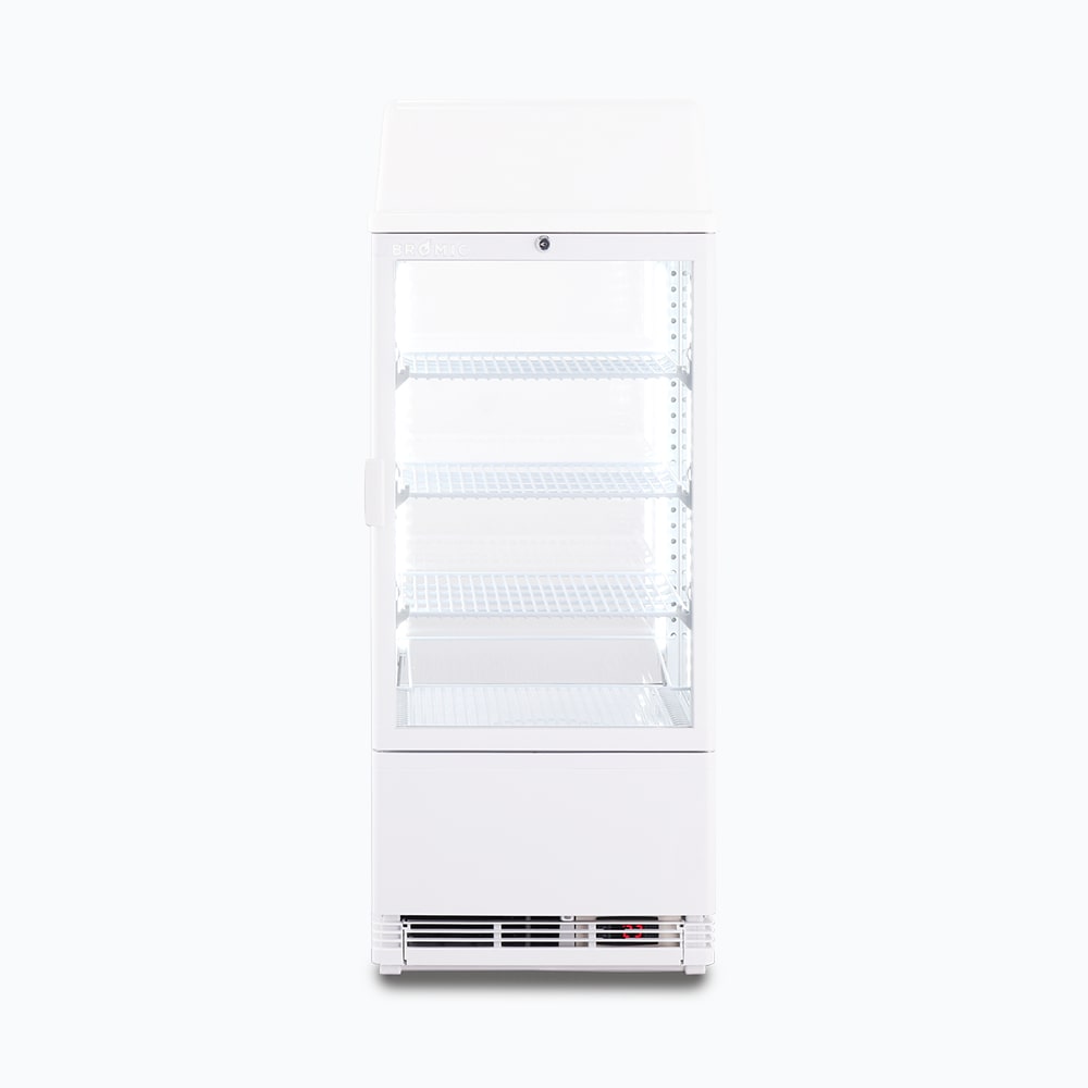 Bromic Countertop Fridge - 78L - 1 Door - Flat Glass - White