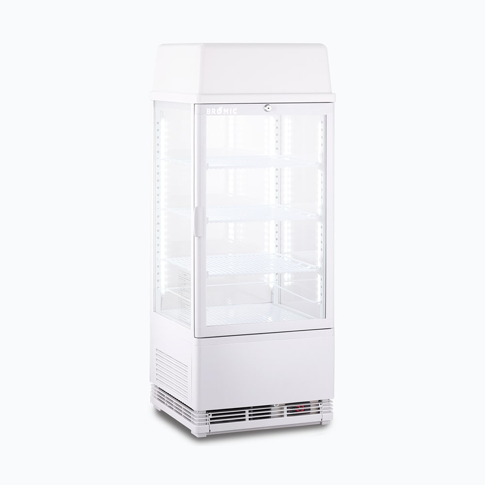 Bromic Countertop Fridge - 78L - 1 Door - Flat Glass - White
