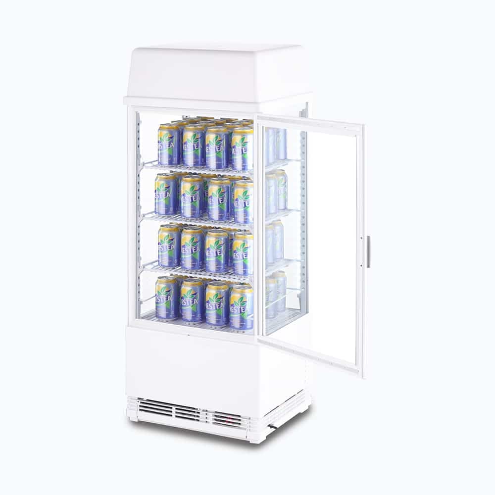 Bromic Countertop Fridge - 78L - 1 Door - Flat Glass - White