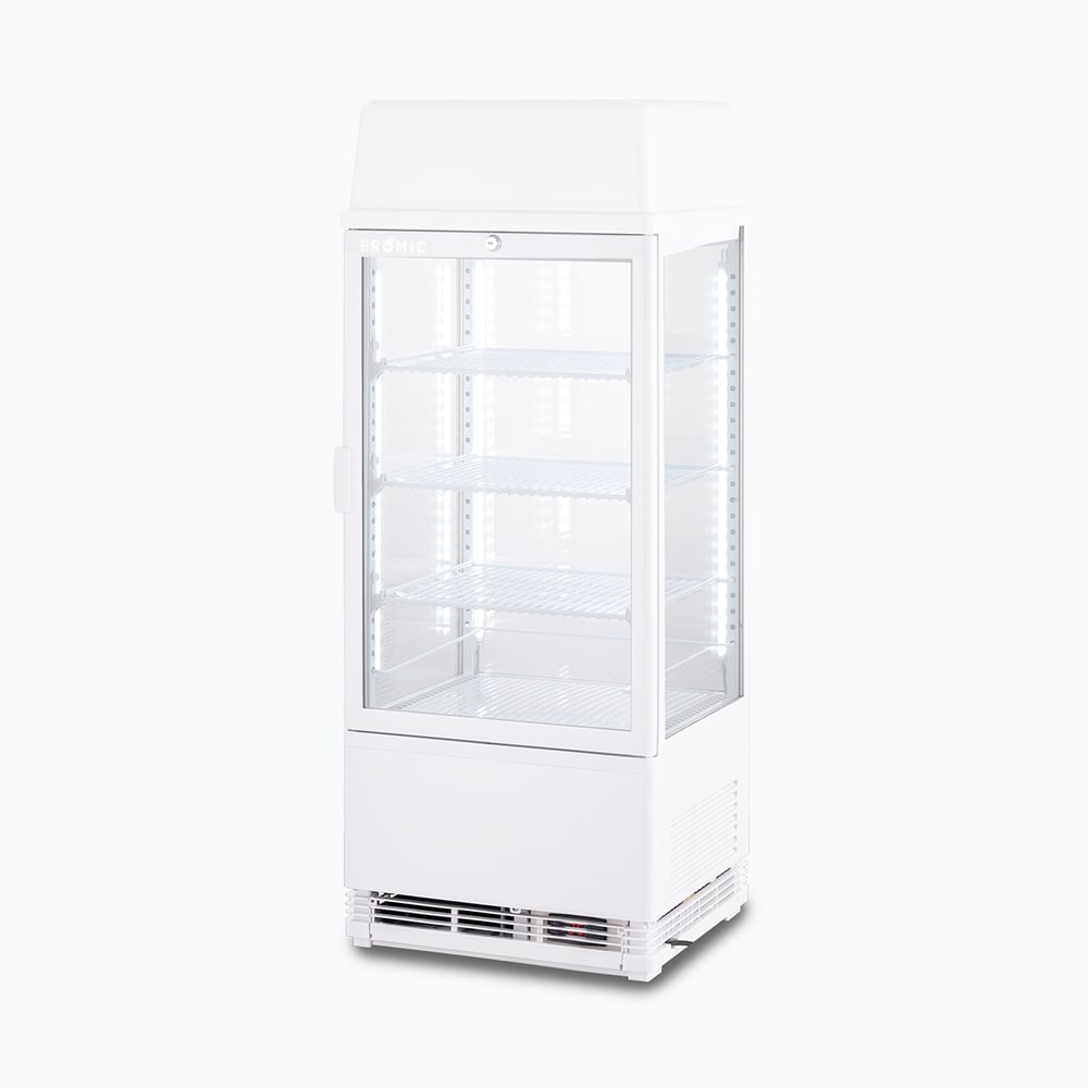 Bromic Countertop Fridge - 78L - 1 Door - Flat Glass - White