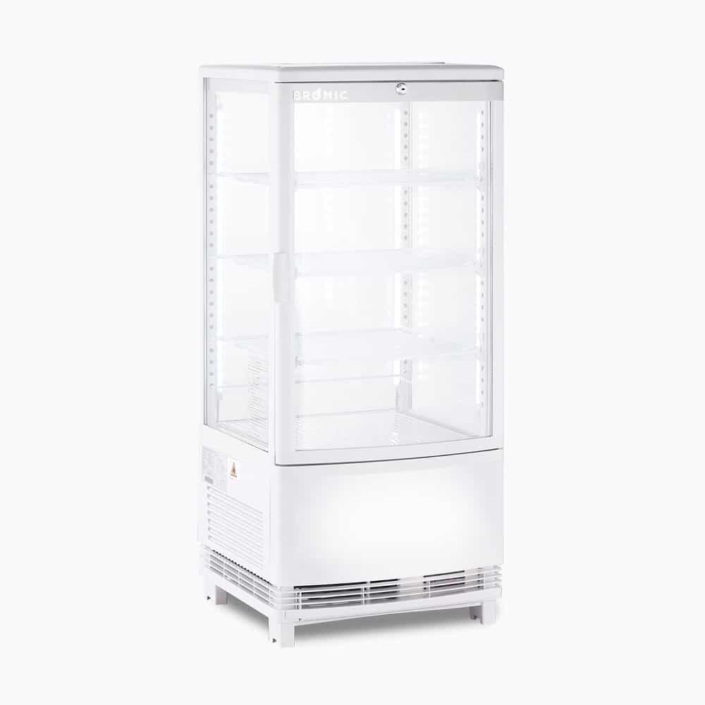 Bromic Countertop Fridge - 80L - 1 Door - Curved Glass - White