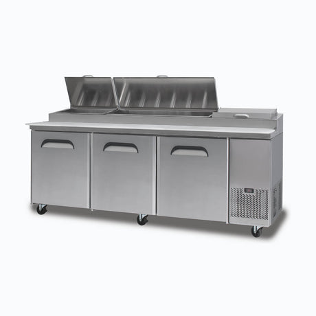 Bromic Pizza Prep Fridge - 3  Doors - 2370mm - 12 Pans