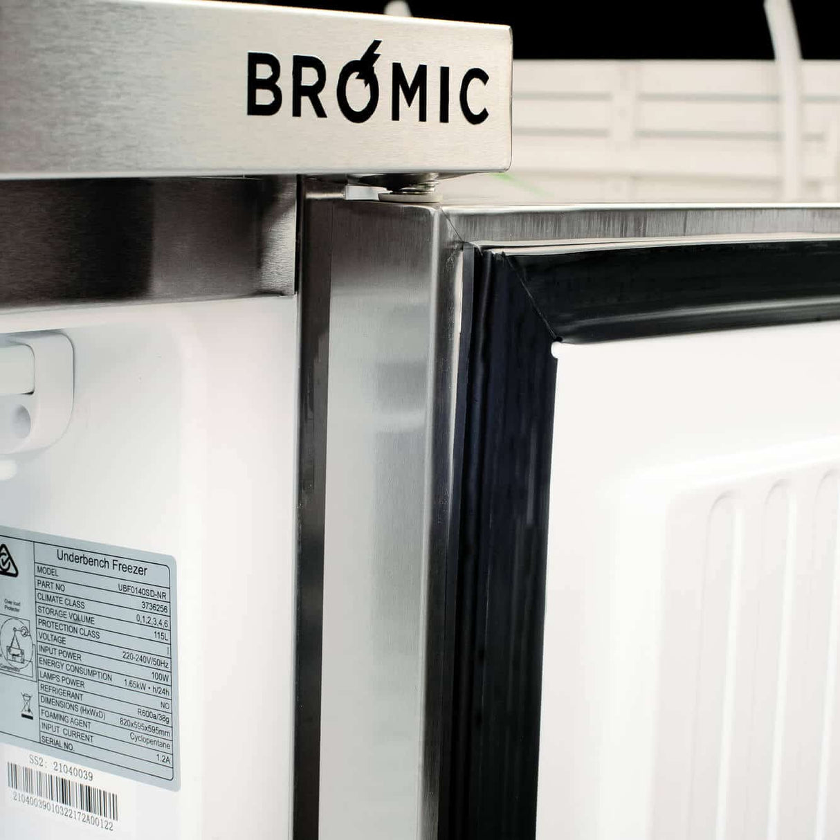 Bromic Under Bench Freezer - 115L - 1 Door - Stainless Steel