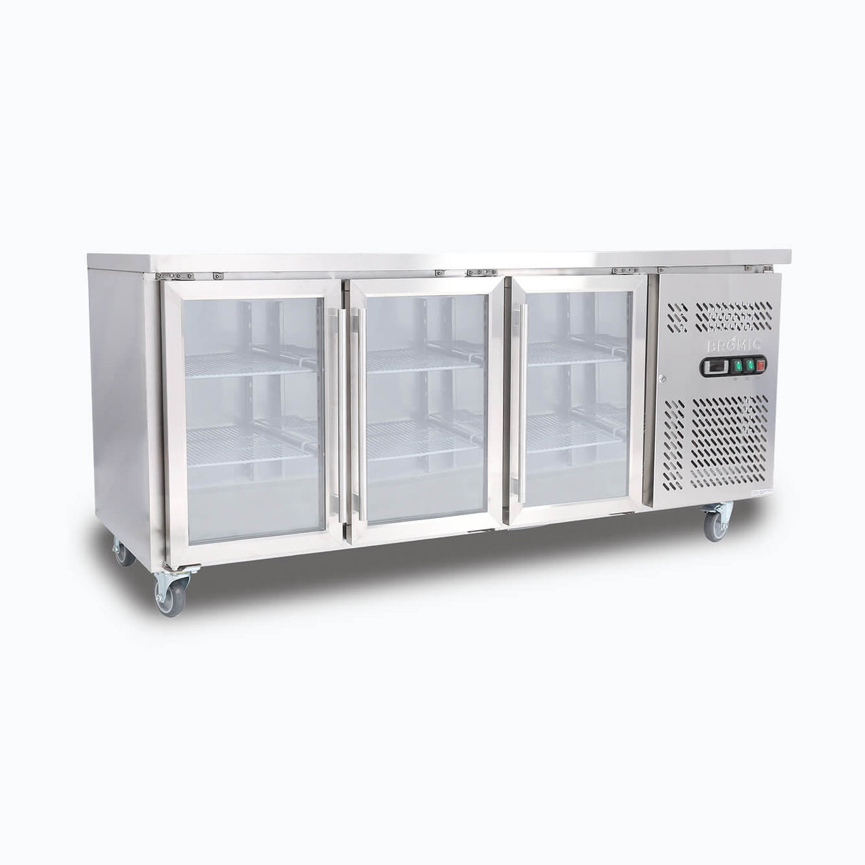 Bromic Under Bench Display Fridge - 417L - 3 Doors - Glass