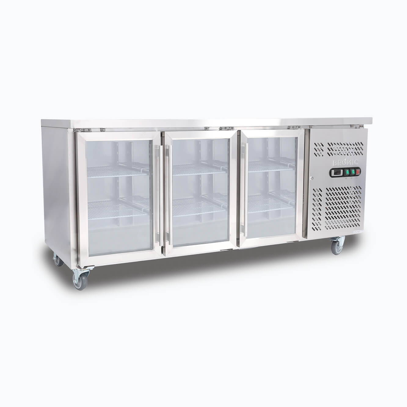 Bromic Under Bench Display Fridge - 417L - 3 Doors - Glass