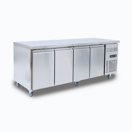 Bromic Under Bench Fridge - 553L -  4 Doors - Stainless Steel