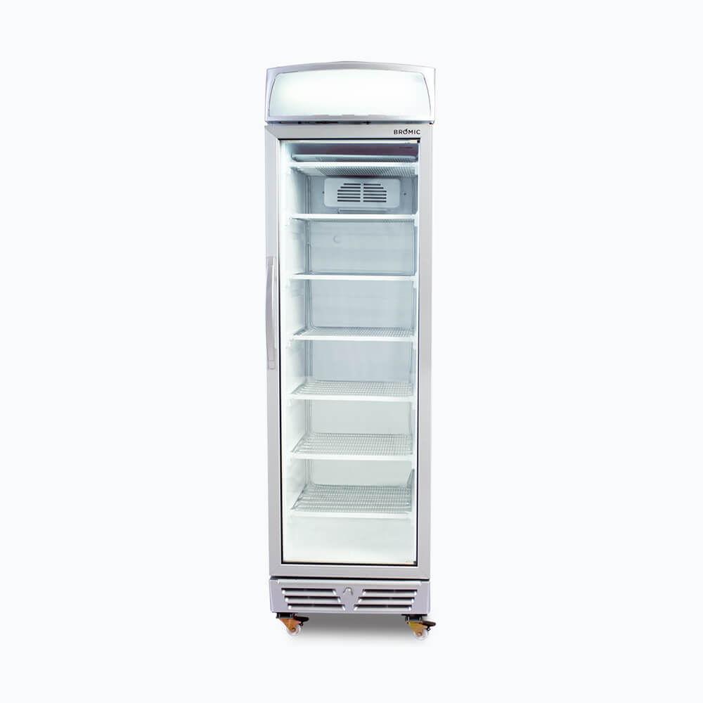 Bromic Upright Display Freezer - 300L - 1 Door - Flat Glass - Lightbox