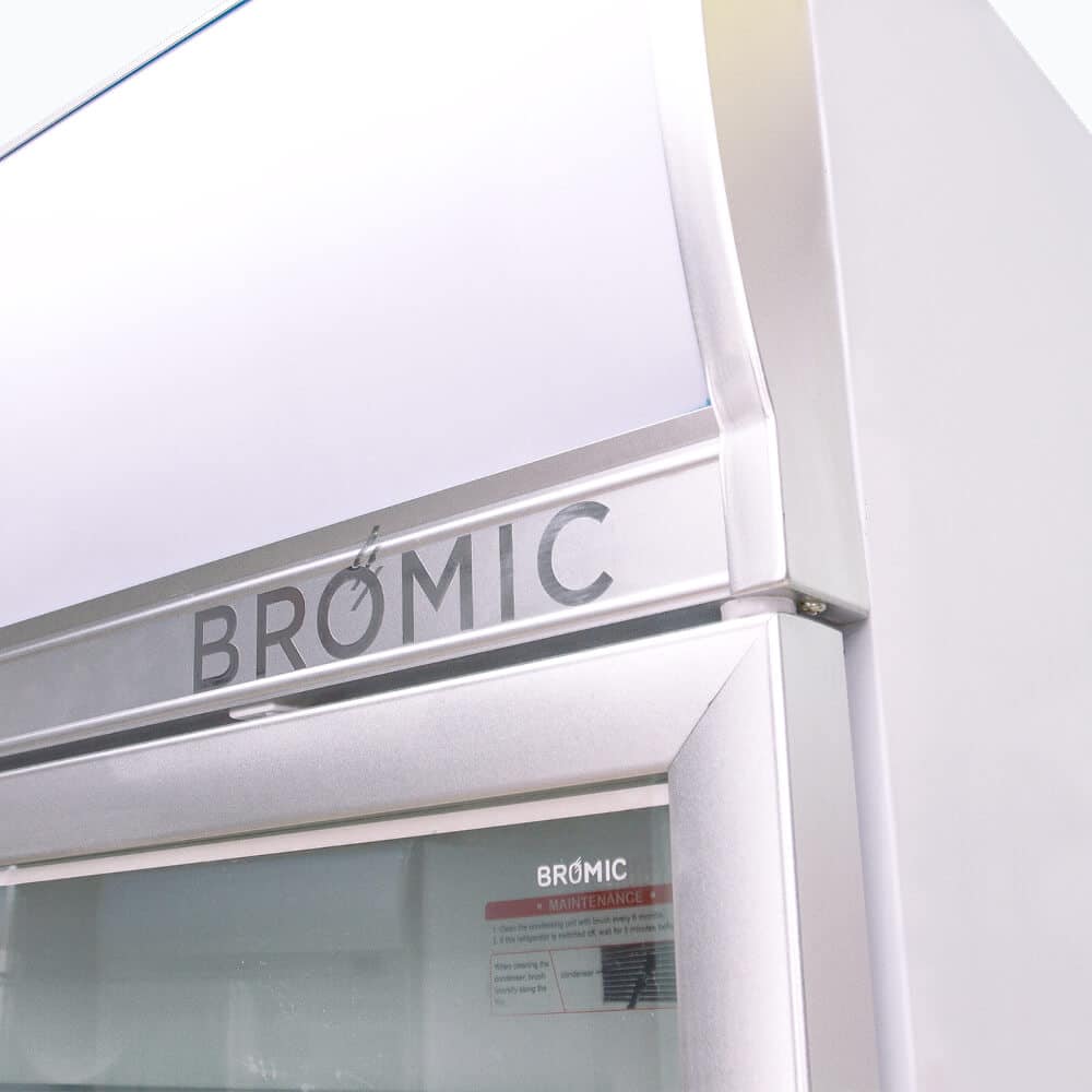 Bromic Upright Display Freezer - 976L - 2 Doors - Flat Glass - Lightbox