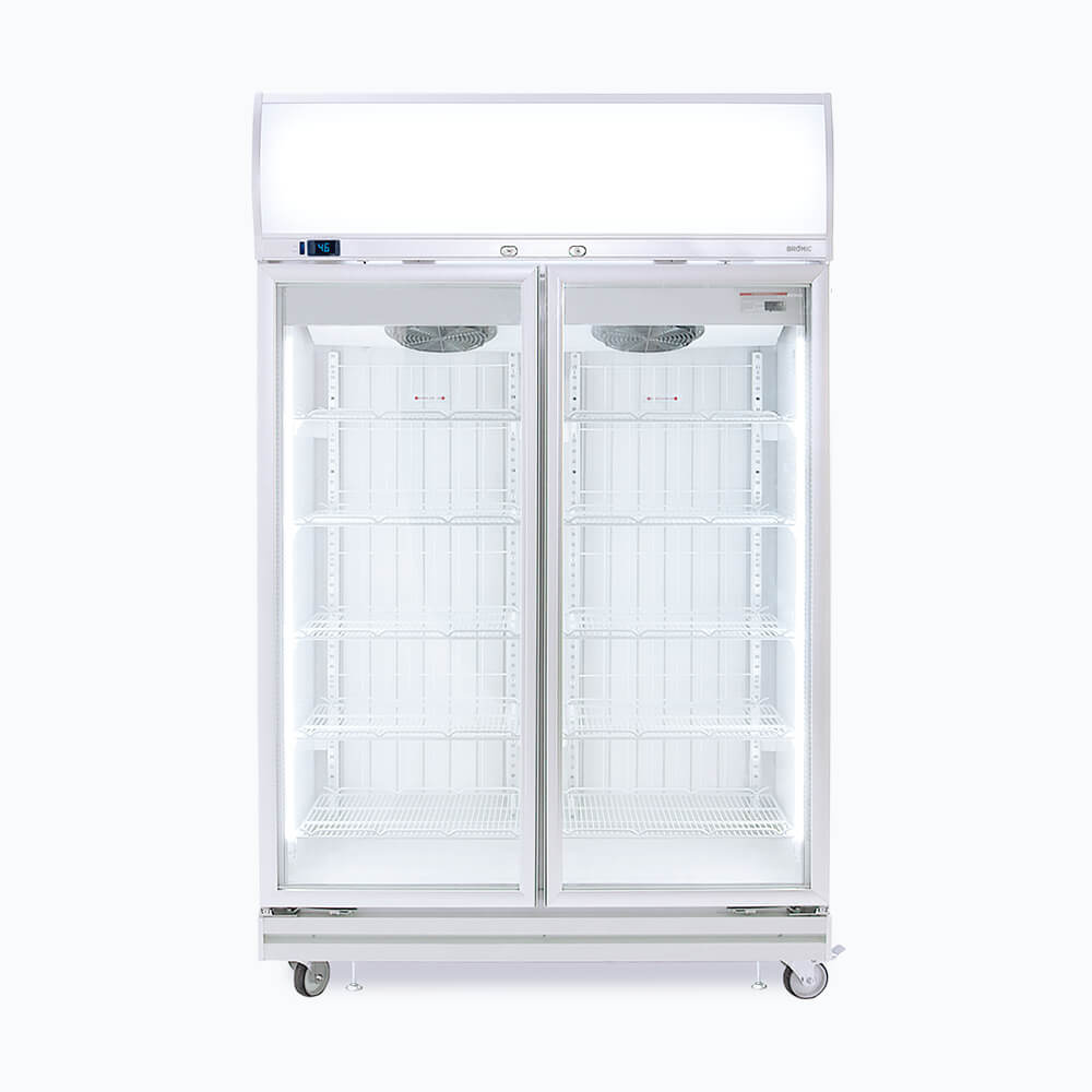 Bromic Upright Display Freezer - 976L - 2 Doors - Flat Glass - Lightbox