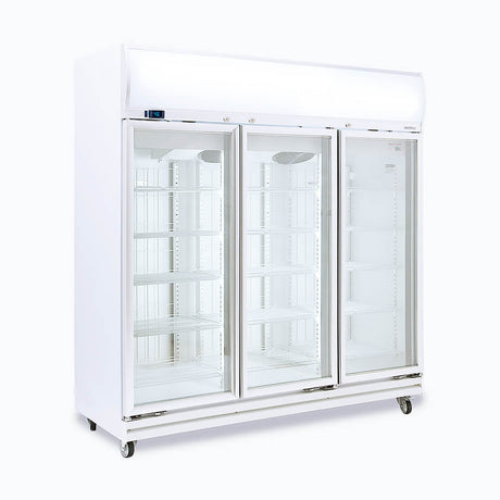 Bromic Upright Display Freezer - 1507L - 3 Doors - Flat Glass - Lightbox