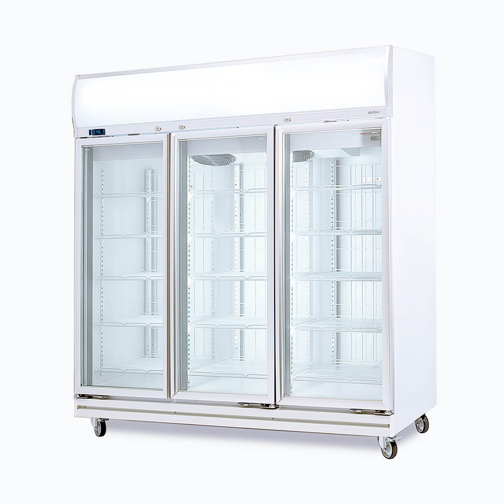 Bromic Upright Display Freezer - 1507L - 3 Doors - Flat Glass - Lightbox