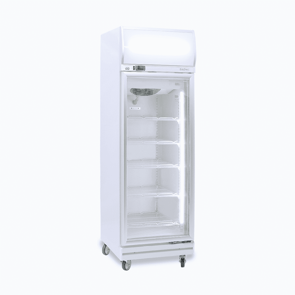 Bromic Upright Display Fridge - 444L - 1 Door - Flat Glass - Lightbox