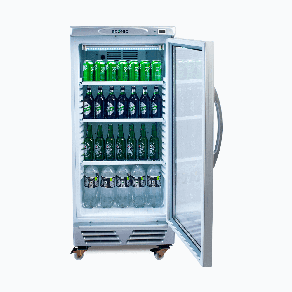 Bromic Upright Display Fridge - 215L - 1 Door - Flat Glass