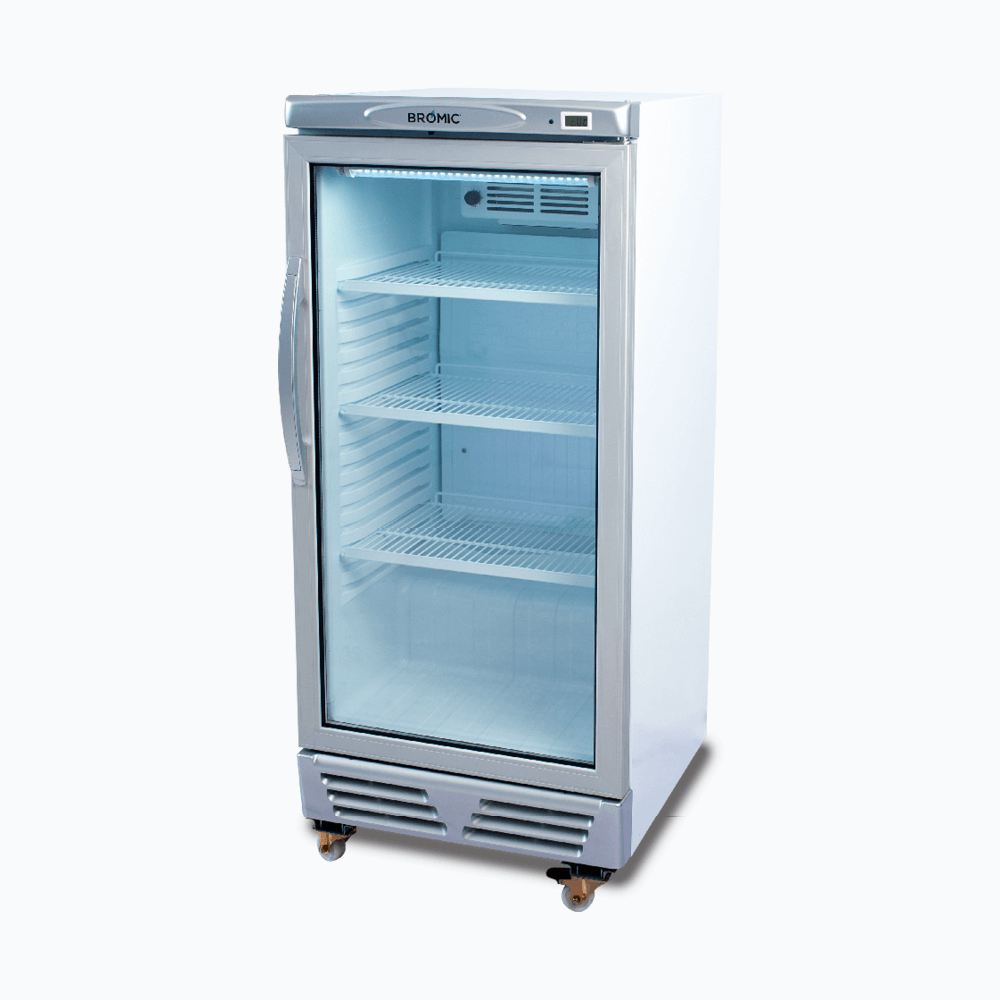 Bromic Upright Display Fridge - 215L - 1 Door - Flat Glass