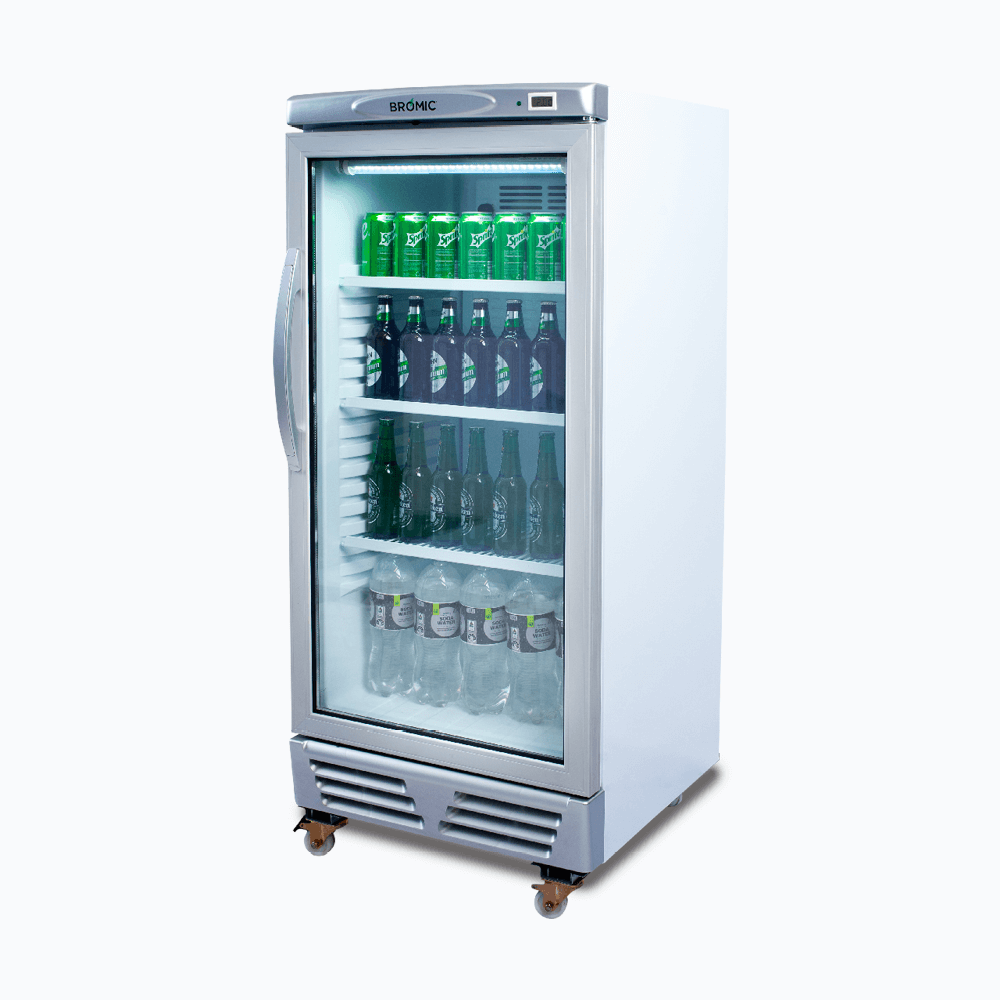 Bromic Upright Display Fridge - 215L - 1 Door - Flat Glass