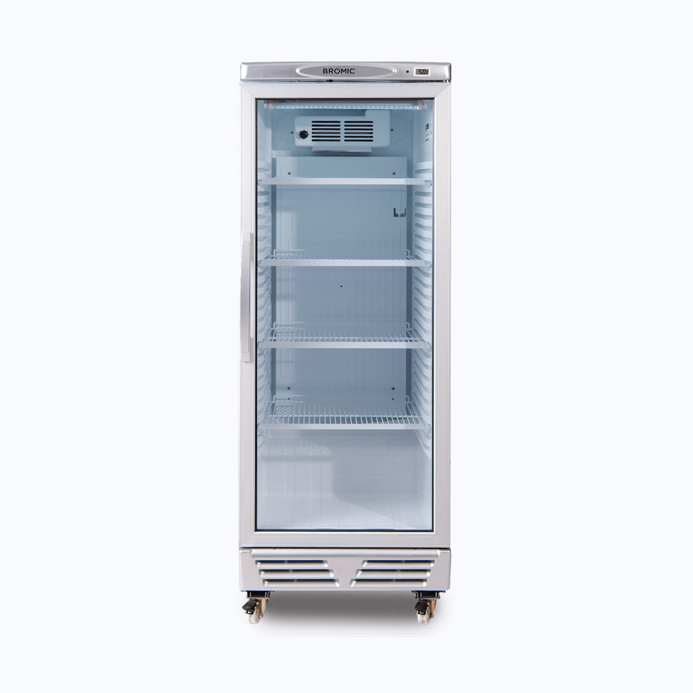 Bromic Upright Display Fridge - 290L - 1 Door - Flat Glass