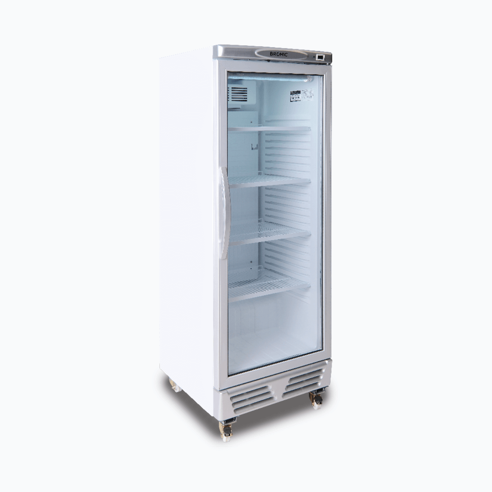 Bromic Upright Display Fridge - 290L - 1 Door - Flat Glass
