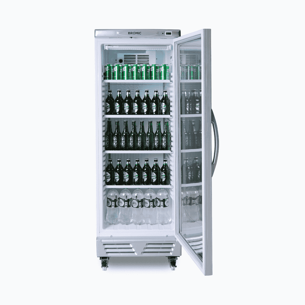 Bromic Upright Display Fridge - 290L - 1 Door - Flat Glass
