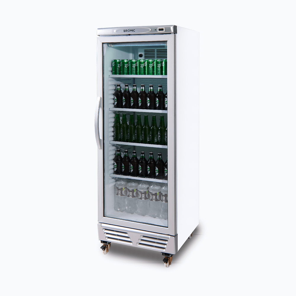 Bromic Upright Display Fridge - 290L - 1 Door - Flat Glass