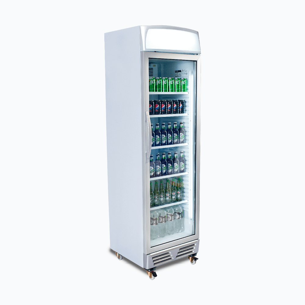 Bromic Upright Display Fridge - 372L - 1 Door - Flat Glass - Lightbox