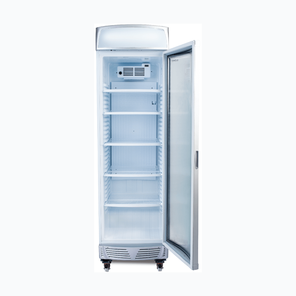 Bromic Upright Display Fridge - 380L - 1 Door - Curved Glass - Lightbox