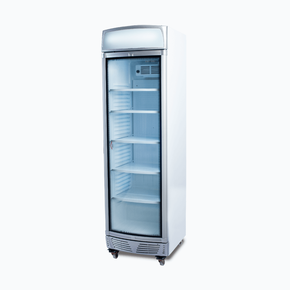 Bromic Upright Display Fridge - 380L - 1 Door - Curved Glass - Lightbox