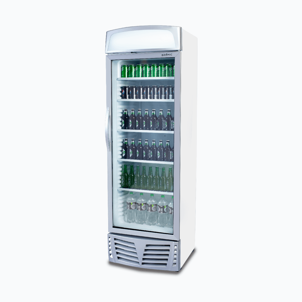 Bromic Upright Display Fridge - 438L - 1 Door - Flat Glass - Lightbox
