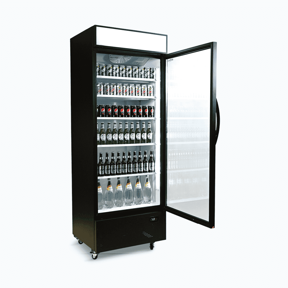 Bromic Upright Display Fridge - 659L - 1 Door - Flat Glass - Lightbox
