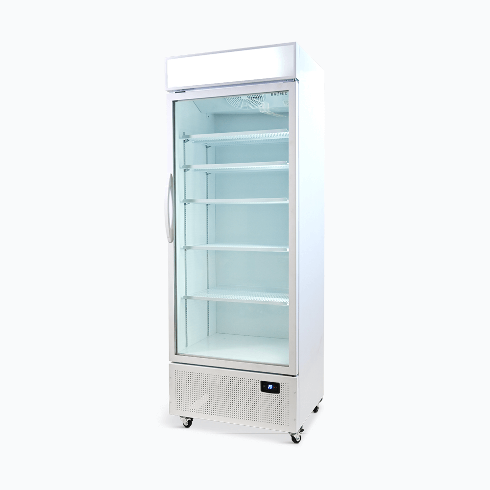 Bromic Upright Display Fridge - 659L - 1 Door - Flat Glass - Lighbox
