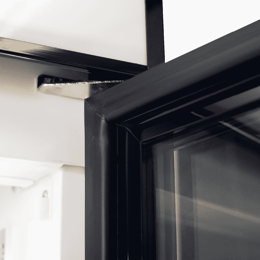 Bromic Upright Display Fridge - 885L - 2 Doors - Flat Glass - Black