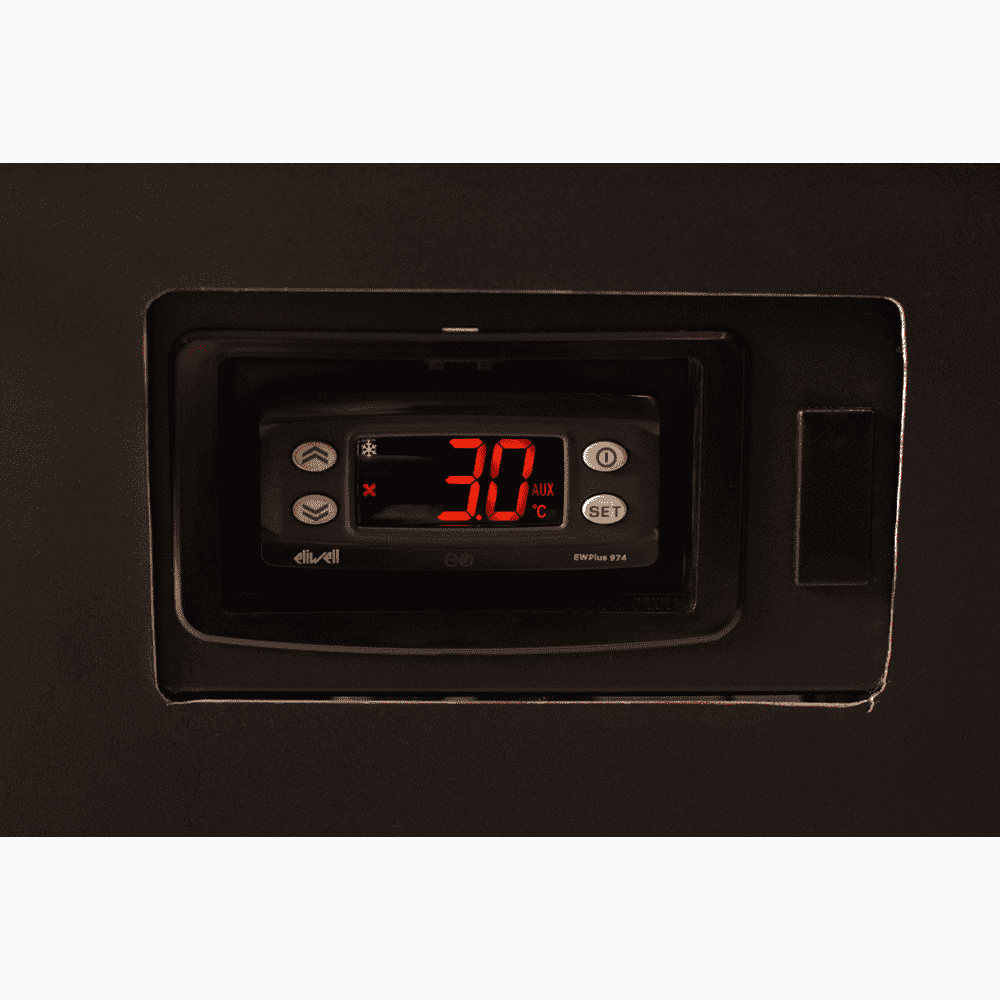 Bromic Upright Display Fridge - 1126L - 2 Door - Flat Glass - Black